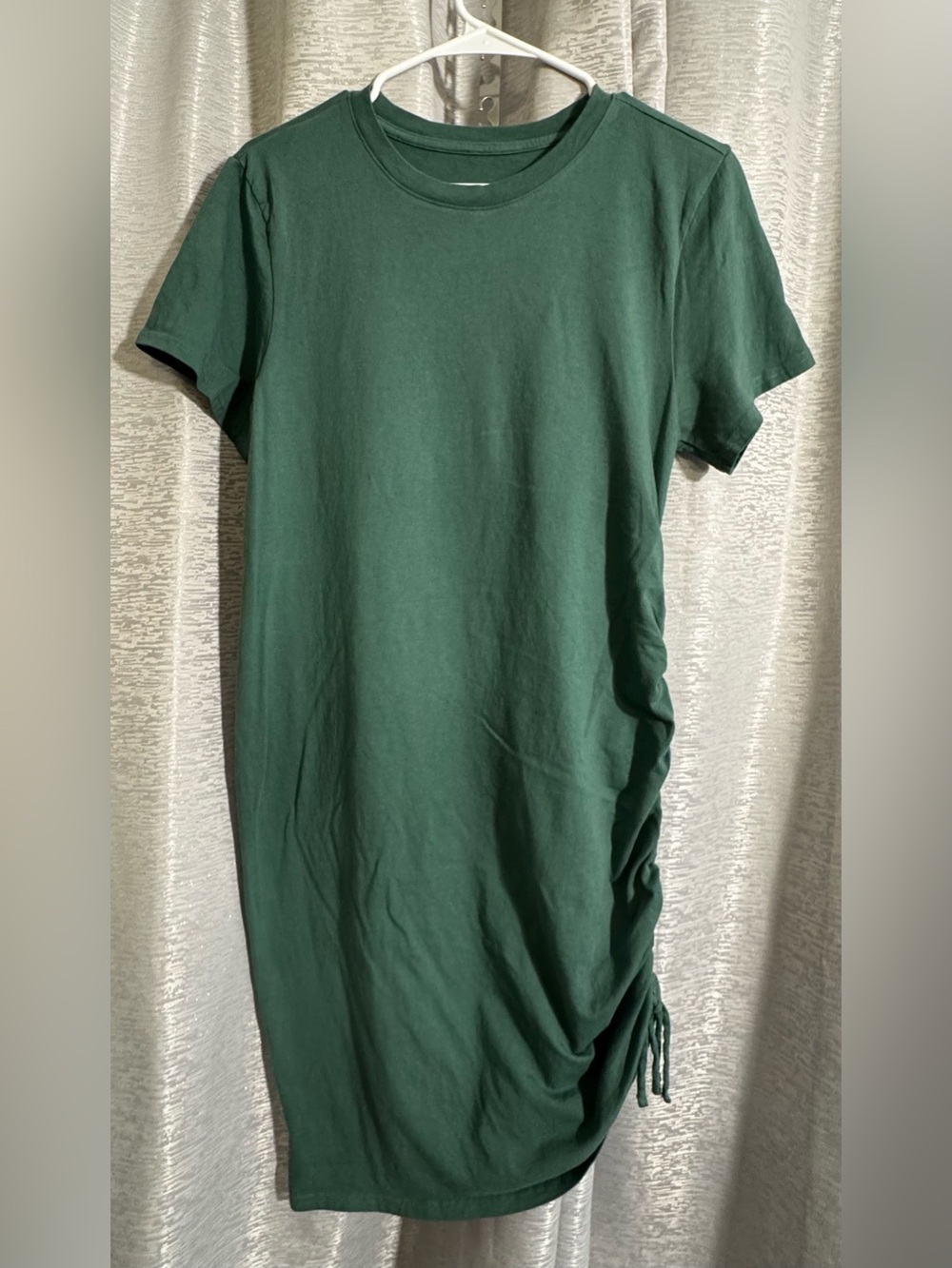 Universal Thread Green Ruched T-Shirt Dress Women’s Small Side Tie Casual